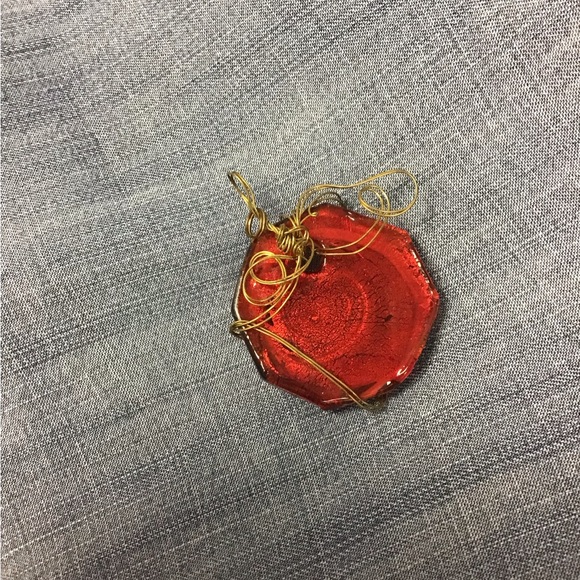 More art glass. This piece is without a pin for brooch. Brass wiring. - Picture 6 of 11